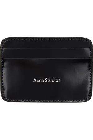 Acne Studios Black Leather Card Holder
