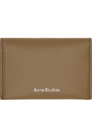 Acne Studios Brown Folded Leather Card Holder