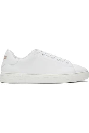 VERSACE White Greca Sneakers