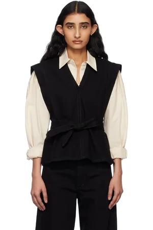 LEMAIRE Black Chasuble Denim Blouse