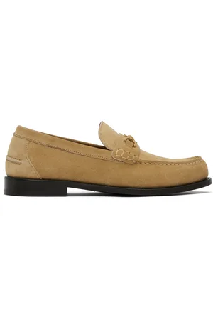 VERSACE Beige Giuliano Suede Loafers