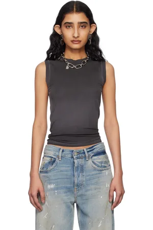 Acne Studios Gray Ribbed Tank Top