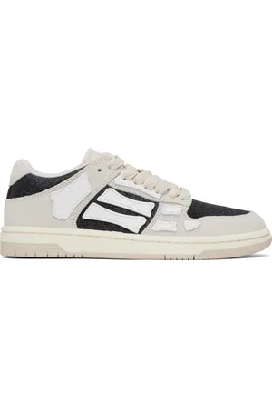 AMIRI Gray & Black Glitter Suede Skel Top Low Sneakers