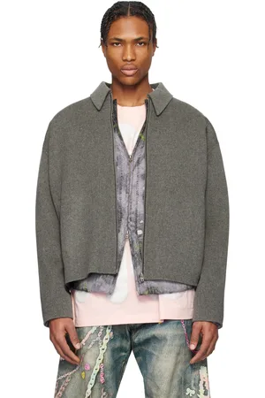 Acne Studios Gray Wool Zipper Jacket