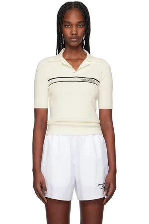 OFF-WHITE Striped Knit Polo