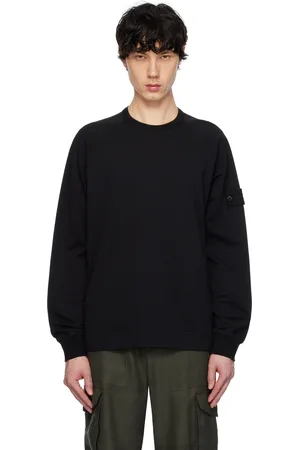 Stone Island Black Garment-Dyed Sweatshirt