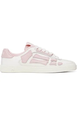AMIRI White & Pink Pacific Bones Sneakers
