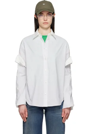 Acne Studios White & Khaki Button-Up Layered Shirt