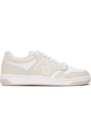 New Balance Beige & White 480 Sneakers