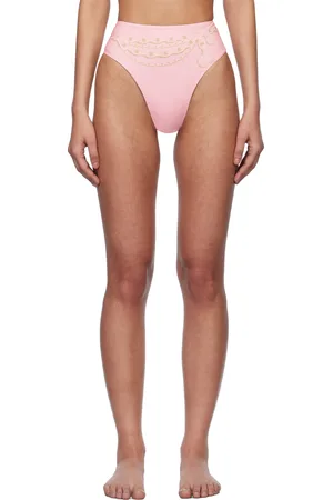 VERSACE Pink Graphic Bikini Bottom