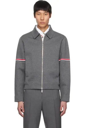 Thom Browne Gray Cotton Loopback Jacket