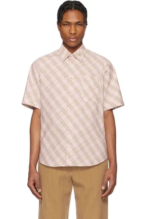 Burberry Pink Check Cotton Shirt