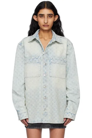 MISBHV Blue Monogram Ocean Washed Denim Overshirt