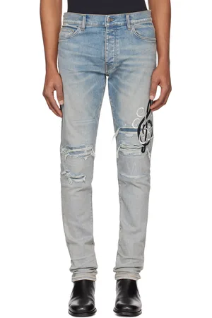 AMIRI Blue MA Music Note Skinny Jeans