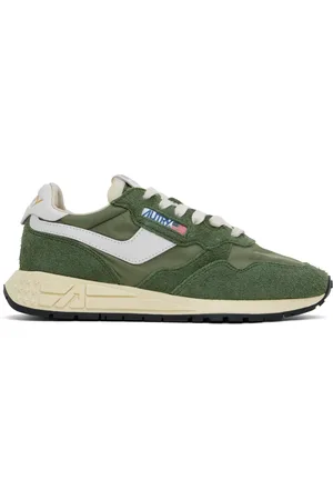 Autry Green & White Reelwind Low Sneakers