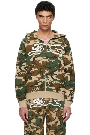 ICECREAM Khaki Running Dog Woodland Camo Hoodie