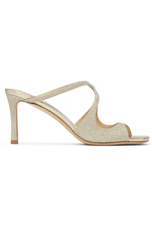 Jimmy Choo Silver Anise 75 Mules