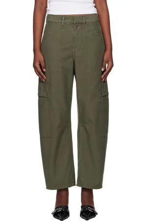 Citizens of Humanity Khaki Marcelle Low Slung Easy Cargo Trousers