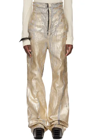 Rick Owens Gold Hollywood Bolan Megacrust Jeans
