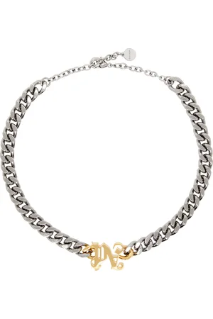 Palm Angels Silver & Gold Monogram Necklace