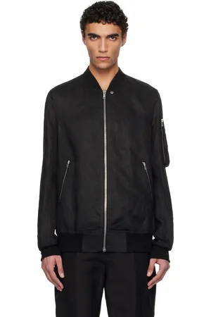 Rick Owens Black Hollywood Classic Flight Bomber Jacket