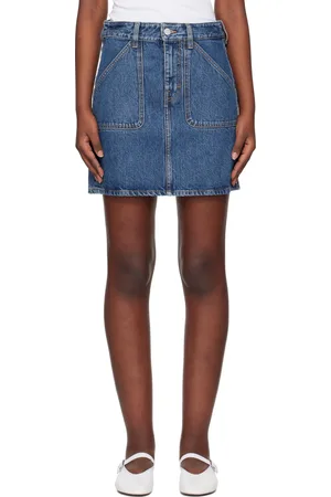 Filippa K Blue Patch Pocket Denim Miniskirt