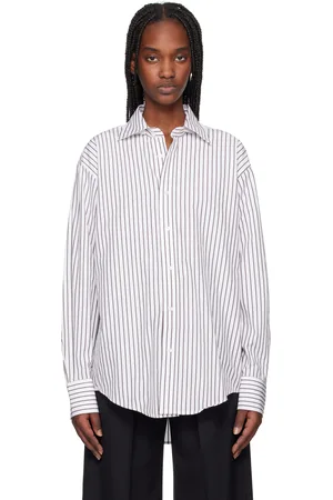 Filippa K White & Brown Classic Stripe Shirt