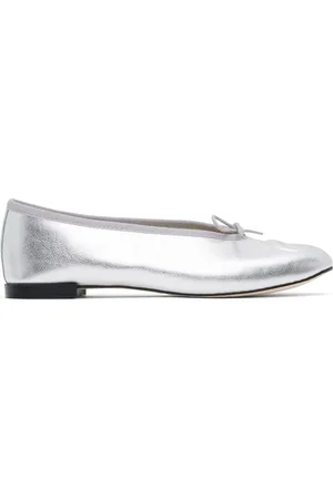 Marine Serre Silver Repetto Edition Lilouh Soft Nappa Ballerina Flats