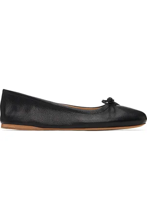 J.W.Anderson Black Round-Toe Leather Ballerina Flats