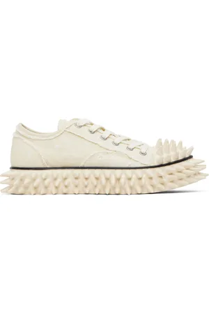 DOUBLET Off-White Spiky Canvas Sneakers