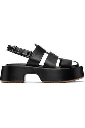 J.W.Anderson Black Stripe Platform Sandals