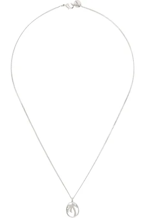 Palm Angels Silver Oval Palm Necklace