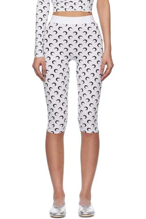 Marine Serre SSENSE Exclusive White Recycled Moon Jersey Capri Leggings