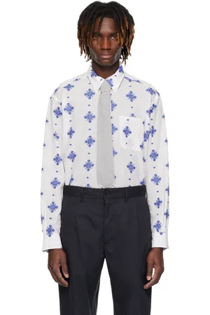 ENGINEERED GARMENTS White & Blue 19 Century BD Shirt
