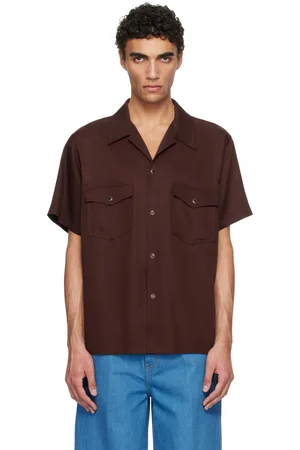 Recto Burgundy Camp Collar Western Club Shirt