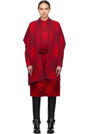 Burberry Red Check Coat