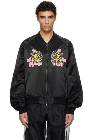 DOUBLET Black Fan-Service Souvenir Bomber Jacket