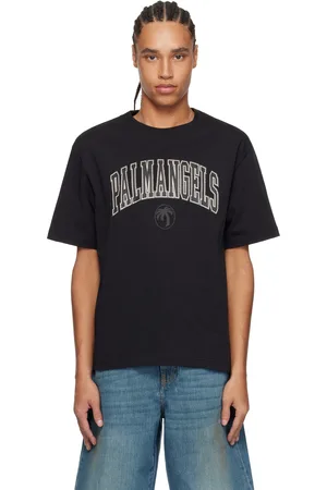 Palm Angels Black College Logo T-shirt