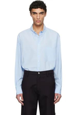 Recto Blue Button Down Collar Classic Shirt