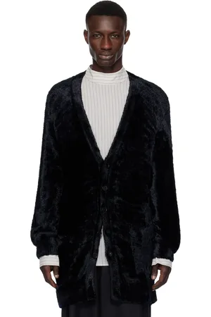 DRIES VAN NOTEN Navy Viscose Cardigan