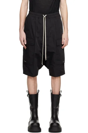 Rick Owens Black Hollywood Cargo Pods Shorts