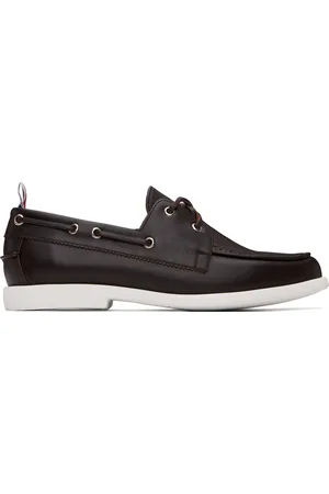 Thom Browne Brown Baby Calf Leather Boat Shoes