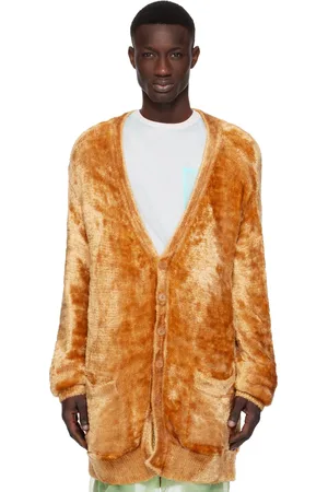 DRIES VAN NOTEN Orange Viscose Cardigan