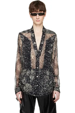 Rick Owens Black Hollywood Larry Fogpocket Shirt