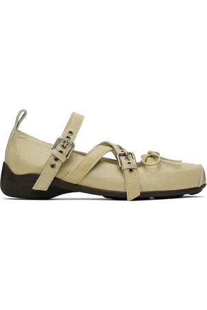 OPEN YY Cross Buckle Ballerina Flats