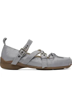 OPEN YY Cross Buckle Ballerina Flats
