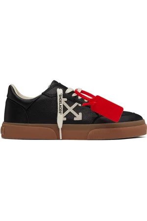 OFF-WHITE Black Vulcanized Leather Sneakers
