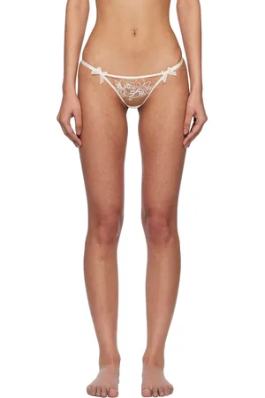Agent Provocateur Off-White & Beige Lindie Thong