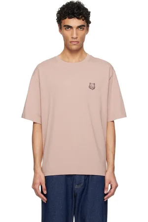 Maison Kitsuné Pink Bold Fox Head Patch Oversize T-shirt
