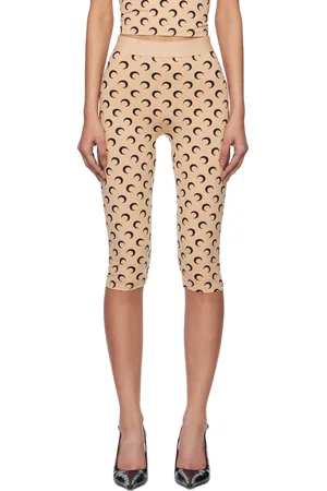 Marine Serre SSENSE Exclusive Tan Recycled Moon Jersey Capri Leggings